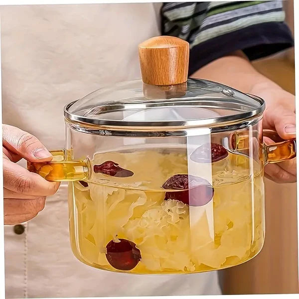 OLLA DE VIDRIO TRANSPARENTE + ENVIO GRATIS