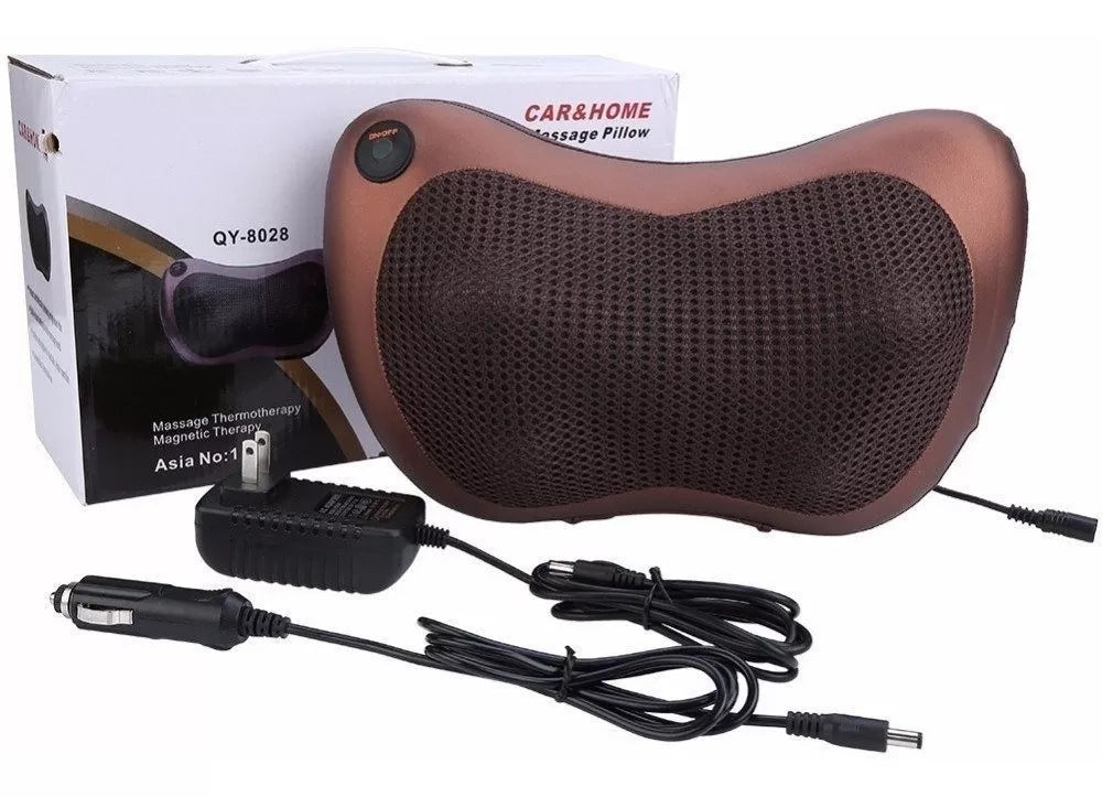 Almohada Masajeador Cojin Cuello Espalda Piernas Terapia Corporal Vibrador