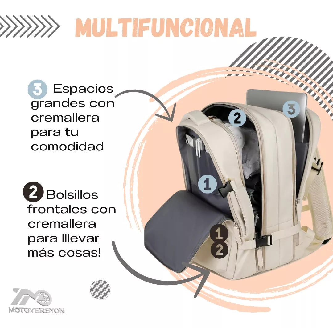 Morral Viajero Multifuncional Mochila Viajera Maletín Bolso