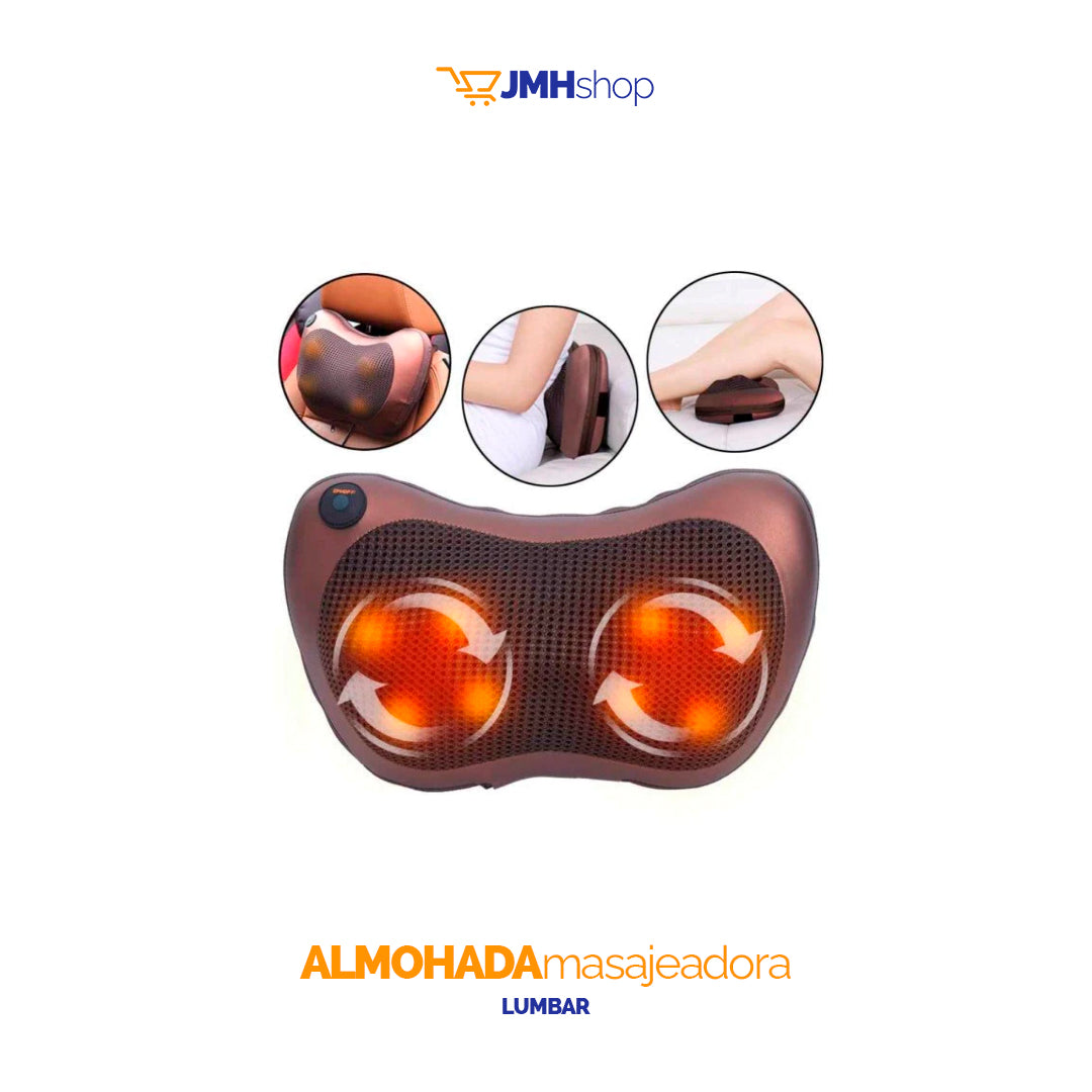 Almohada Masajeador Cojin Cuello Espalda Piernas Terapia Corporal Vibrador