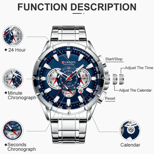 CURREN 8363 elegante para hombre